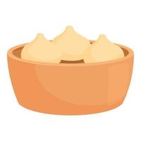 Dumpling icon cartoon vector. Chinese food vector