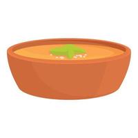 vector de dibujos animados de icono de sopa de tomate. comida china