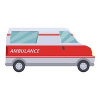 vector de dibujos animados de icono de sirena ambulancia. vehículo de emergencia
