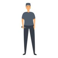 vector de dibujos animados de icono de guardia de personas. hombre de seguridad