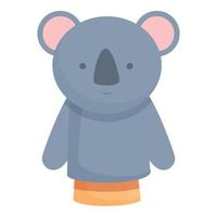 vector de dibujos animados de icono de muñeca koala. espectáculo de marionetas