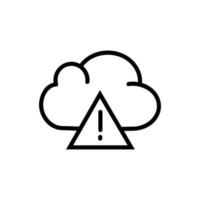Cloud Computing Vector Icon, No Internet