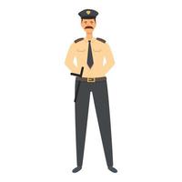 Property guard icon cartoon vector. Police man vector