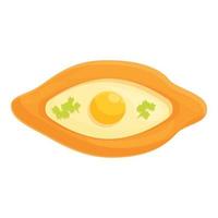 vector de dibujos animados de icono de comida khachapuri. cocina de pan