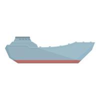 Frigate icon cartoon vector. Military ship vector