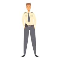 Private guard icon cartoon vector. Officer job vector