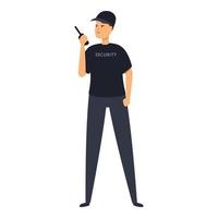 Bodyguard icon cartoon vector. Security man