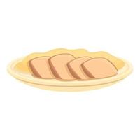 Cutted meat icon cartoon vector. Chinese food vector