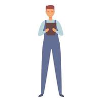 Gasman plan icon cartoon vector. Gas worker vector