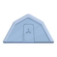 Metal shelter icon cartoon vector. Bomb bunker vector