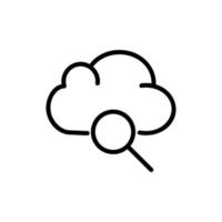 Cloud Computing Vector Icon Search Vector Icon