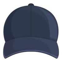 vector de dibujos animados de icono de gorra de moda negra. gorra de béisbol
