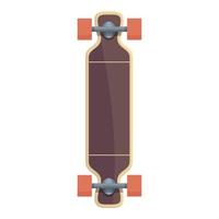 vector de dibujos animados de icono de longboard de equilibrio. tablero de forma