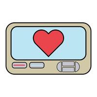 Isolated cute portable videogame console toy icon Vector illustration