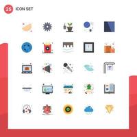 25 Thematic Vector Flat Colors and Editable Symbols of business interface hobby image connection Editable Vector Design Elements