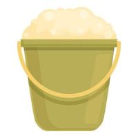 Wash bucket icon cartoon vector. Brush tool vector