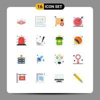 Stock Vector Icon Pack of 16 Line Signs and Symbols for ambulance search computers optimization engine Editable Pack of Creative Vector Design Elements