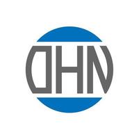 diseño del logotipo de la letra ohn sobre fondo blanco. concepto de logotipo de círculo de iniciales creativas de ohn. diseño de letras ohn. vector