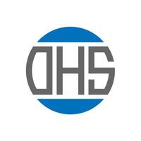 diseño del logotipo de la letra ohs sobre fondo blanco. concepto de logotipo de círculo de iniciales creativas de ohs. oh diseño de letras. vector