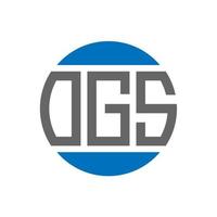 OGS letter logo design on white background. OGS creative initials circle logo concept. OGS letter design. vector