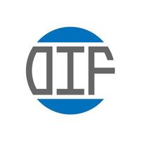 diseño de logotipo de letra oif sobre fondo blanco. concepto de logotipo de círculo de iniciales creativas oif. diseño de letras oif. vector