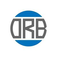 ORB letter logo design on white background. ORB creative initials circle logo concept. ORB letter design. vector