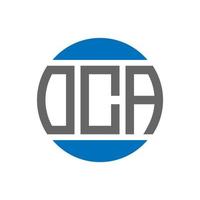 diseño de logotipo de letra oca sobre fondo blanco. concepto de logotipo de círculo de iniciales creativas de oca. diseño de letras oca. vector