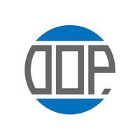 OOP letter logo design on white background. OOP creative initials circle logo concept. OOP letter design. vector