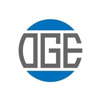 OGE letter logo design on white background. OGE creative initials circle logo concept. OGE letter design. vector