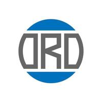 ORO letter logo design on white background. ORO creative initials circle logo concept. ORO letter design. vector