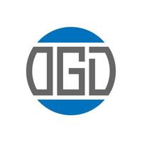 OGD letter logo design on white background. OGD creative initials circle logo concept. OGD letter design. vector