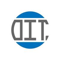 OIT letter logo design on white background. OIT creative initials circle logo concept. OIT letter design. vector