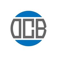 diseño de logotipo de letra ocb sobre fondo blanco. concepto de logotipo de círculo de iniciales creativas de ocb. diseño de letras ocb. vector