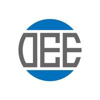 diseño de logotipo de letra oee sobre fondo blanco. concepto de logotipo de círculo de iniciales creativas de oee. diseño de letras oee. vector