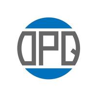 OPQ letter logo design on white background. OPQ creative initials circle logo concept. OPQ letter design. vector
