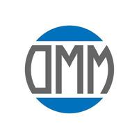 OMM letter logo design on white background. OMM creative initials circle logo concept. OMM letter design. vector