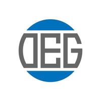 OEG letter logo design on white background. OEG creative initials circle logo concept. OEG letter design. vector