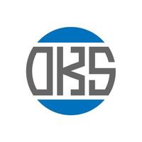 OKS letter logo design on white background. OKS creative initials circle logo concept. OKS letter design. vector