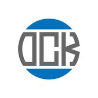OCK letter logo design on white background. OCK creative initials circle logo concept. OCK letter design. vector