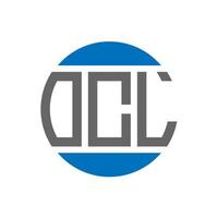 diseño de logotipo de letra ocl sobre fondo blanco. concepto de logotipo de círculo de iniciales creativas de ocl. diseño de letras ocl. vector