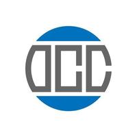 OCC letter logo design on white background. OCC creative initials circle logo concept. OCC letter design. vector