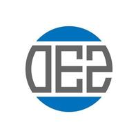 OEZ letter logo design on white background. OEZ creative initials circle logo concept. OEZ letter design. vector