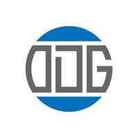 ODG letter logo design on white background. ODG creative initials circle logo concept. ODG letter design. vector