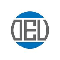 OEU letter logo design on white background. OEU creative initials circle logo concept. OEU letter design. vector