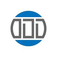 ODD letter logo design on white background. ODD creative initials circle logo concept. ODD letter design. vector
