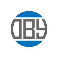 diseño de logotipo de letra oby sobre fondo blanco. concepto de logotipo de círculo de iniciales creativas oby. oby diseño de letras. vector