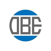 OBE letter logo design on white background. OBE creative initials circle logo concept. OBE letter design. vector