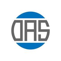 OAS letter logo design on white background. OAS creative initials circle logo concept. OAS letter design. vector