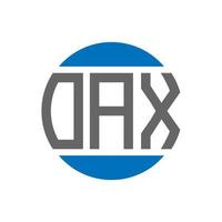 diseño de logotipo de letra oax sobre fondo blanco. concepto de logotipo de círculo de iniciales creativas de oax. diseño de letras oax. vector