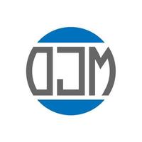 diseño de logotipo de letra ojm sobre fondo blanco. concepto de logotipo de círculo de iniciales creativas de ojm. diseño de letra ojm. vector